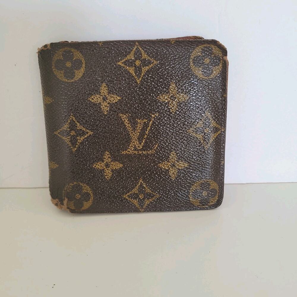 Vintage‎ Louis Vuitton Men's LV Brown Bi-Fold Leather Wallet Monogram Classic